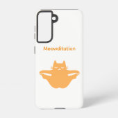 Meowditation Calm Yellow Cat Galaxy Case Samsung Galaxyケース (裏面)