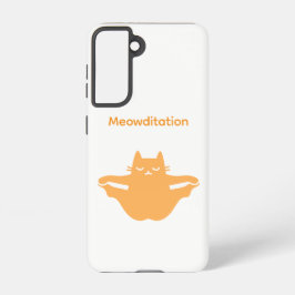 Meowditation Calm Yellow Cat Galaxy Case Samsung Galaxy S21ケース
