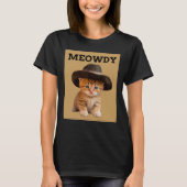 MEOWDYカウボーイキャット子猫Tシャツ Tシャツ (正面)