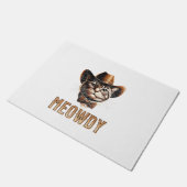 Meowdyキャットカウボーイ女性のカーボーイメンズウィメンズキッドハロウィーン ドアマット (アングル)