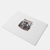 Meowdyパートナーカウボーイキャットヴィンテージ ドアマット (アングル)