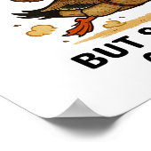 Meowdyパートナーポスターカウボーイおもしろいキャットダークプリント ポスター (角)