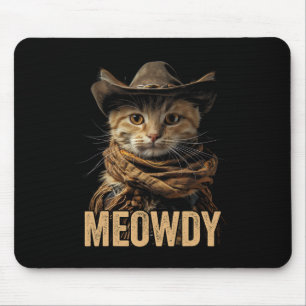 Meowdy Cat Shirt Meowdy Cowboy Cat Country Western マウスパッド