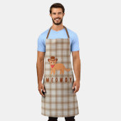 Meowdy Cowboy Cat Dad Father's Day Grilling Apron エプロン (着用した状態)