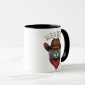 Meowdy Cowboy Cat Western Funny Cowpoke Kitty マグカップ (正面右)