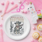 Meowdy Partner Cowboy Cat  ペーパープレート (パーティー)