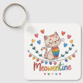 Meowentineのキーホルダーデザインfor猫好き キーホルダー (正面)