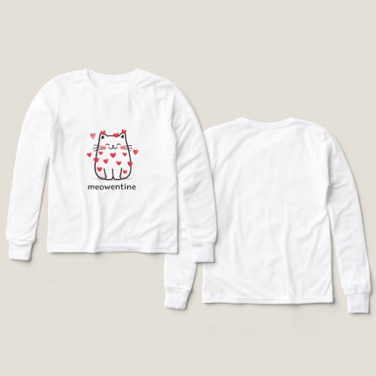 Meowentine Cat Design – Cute Valentine’s Day Love (デザイン 正面&背面)