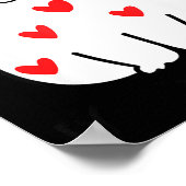 Meowentine Cute Cat Valentines Day Heart Meow Kitt ポスター (角)