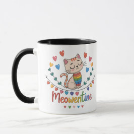 Meowentine Mug & Cupsデザイン(猫好き) マグカップ