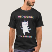Meowgical 87誕生日子猫87歳の猫 tシャツ (正面)