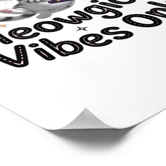 Meowgical Vibesのみ、浮動かわいいウィッチキャットオヴ ポスター (角)