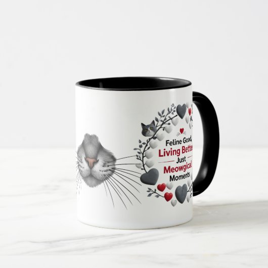 Meowgical Vibes - Living Better Cat Combo Mug (11) マグカップ (正面右)