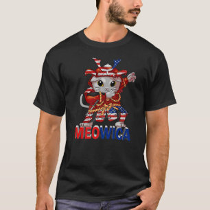 Meowica Pet Cat 7月の愛国的なアメリカのPr第4弾 Tシャツ