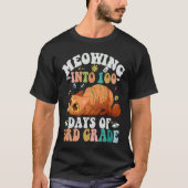 Meowing Into 100th Days Of 3RD Grade Funny Nerd Ca Tシャツ (正面)