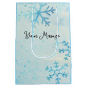 Meowing Stained-Glass Christmas Black Cat ミディアムペーパーバッグ (裏面)