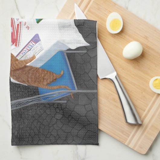 Meowjongg キッチンタオル (四つ折り)