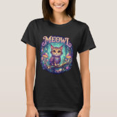 Meowl Cat Owl Meme Brainrot Kids Cursed Silly Gen  Tシャツ (正面)