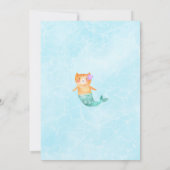 Meowmaid Pool Party Birthday Invitation 招待状 (裏面)