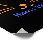 Meowmala Kamala Harris 2024キャットレディFor Kamala Fu ポスター (角)