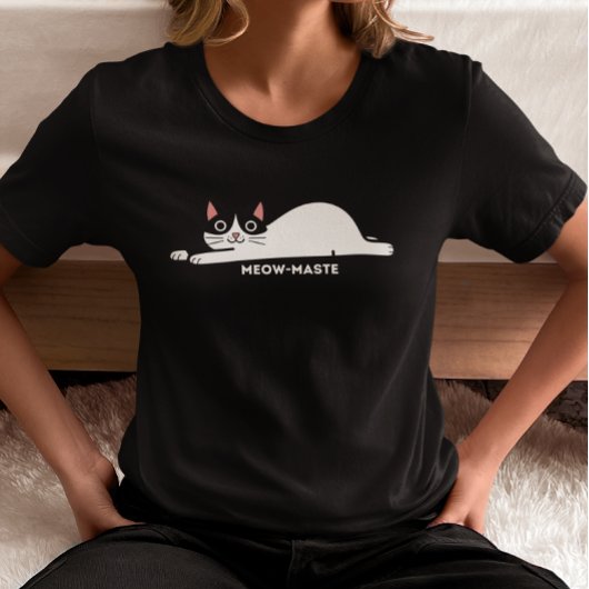 Meowmaste Cat – Funny Yoga-Inspired Cute Cat  Tシャツ