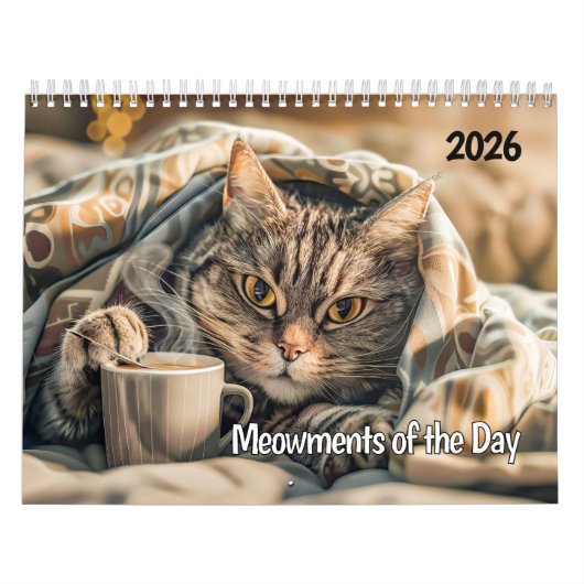 Meowments of the Day - 2026 Cat Calendar カレンダー (カバー)