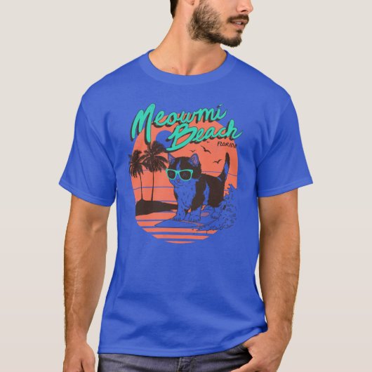 Meowmi ビーチガール ヴィンテージ フレンド tシャツ (正面)