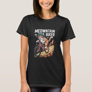 Meowntain Biker Cat Adventure Fun Tシャツ