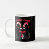 Meowry Krampus Funny Krampus Is Coming To Town Cat コーヒーマグカップ (左)