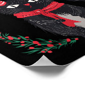 Meowry Krampus Funny Krampus Is Coming To Town Cat ポスター (角)