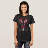Meowry Krampus Funny Krampus Is Coming To Town Cat Tシャツ (正面フル)