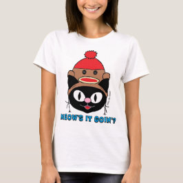 MEOW'S It GOIN'? 黒猫のソックモンキーの帽子 Tシャツ