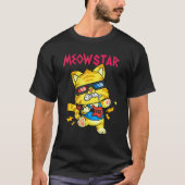 Meowstarとロングライブロックアンドロール Tシャツ (正面)