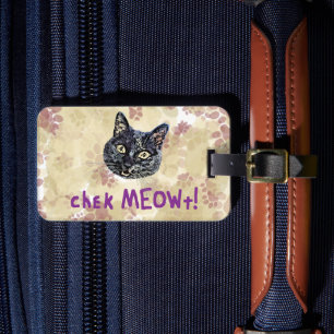 MEOWtのチェック ラゲッジタグ