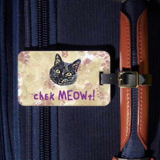 MEOWtのチェック ラゲッジタグ (正面インサイチュ4)