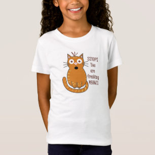 Meowtをひどく神経質にしています! 動物のしゃれのティー tシャツ