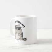 Meowt Cat Punのおもしろいチェッカッコいいク コーヒーマグカップ (正面左)