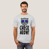 MEOWT CAT Tシャツのチェック Tシャツ (正面フル)