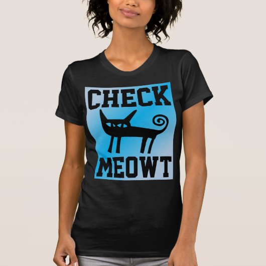 MEOWT CAT Tシャツのチェック Tシャツ (正面)