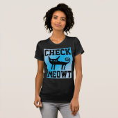 MEOWT CAT Tシャツのチェック Tシャツ (正面フル)