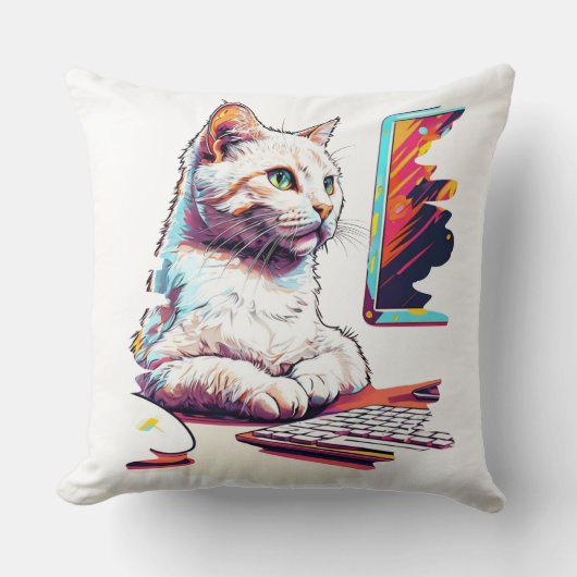 Meowtastic Coder クッション (正面)