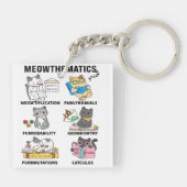 Meowthematics Funny Math Cat Puns For Math Lovers キーホルダー (裏面)