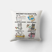 Meowthematics Funny Math Cat Puns For Math Lovers クッション (裏面)