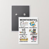 Meowthematics Funny Math Cat Puns For Math Lovers 缶バッジ (正面/裏面)