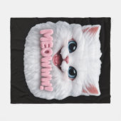 Meowww Cat Blanket フリースブランケット (正面(横))