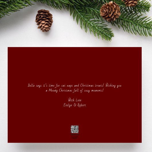 Meowyいけな Christmasキャットおもしろいオーバーレイ写真 シーズンカード