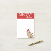 Meowyのクリスマスのサンタ猫の漫画の冬休み ポストイット (デスク上)