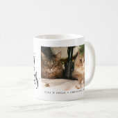 Meowyのクリスマスの手書きの原稿(写真と) コーヒーマグカップ (正面右)