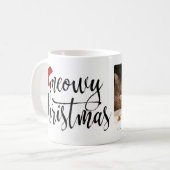 Meowyのクリスマスの手書きの原稿(写真と) コーヒーマグカップ (正面左)