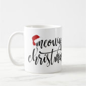 Meowyのクリスマスの手書きの原稿(写真と) コーヒーマグカップ (左)